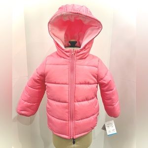 Carter’s Toddler Heavyweight Water Resistant Puffer Jacket, Pink, Size 4T